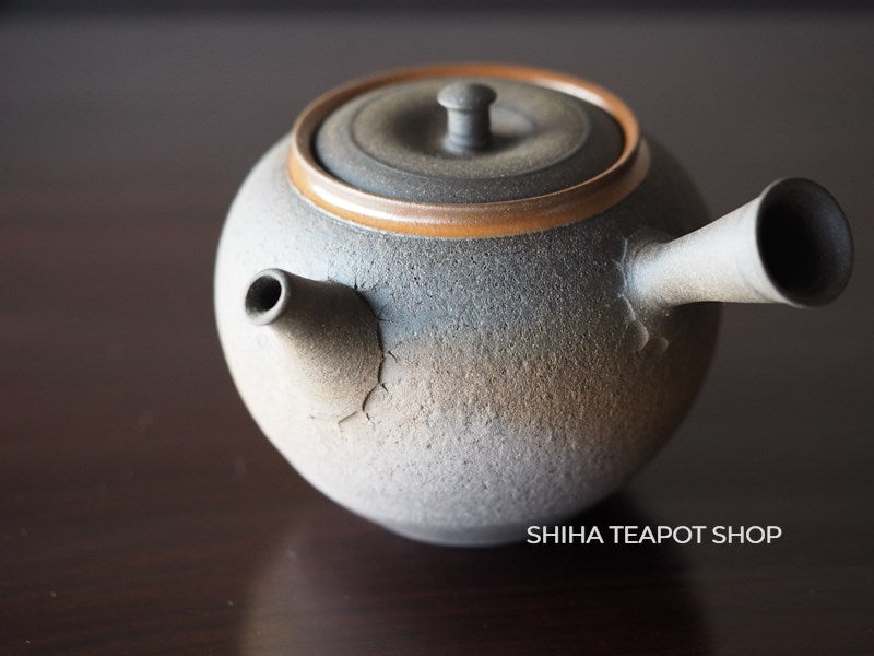 YOKEI MIZUNO Flat Hidasuki Fire Line Teapot 陽景緋襷 Tokoname