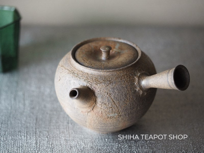 YOKEI MIZUNO Flat Hidasuki Fire Line Teapot 陽景緋襷 Tokoname