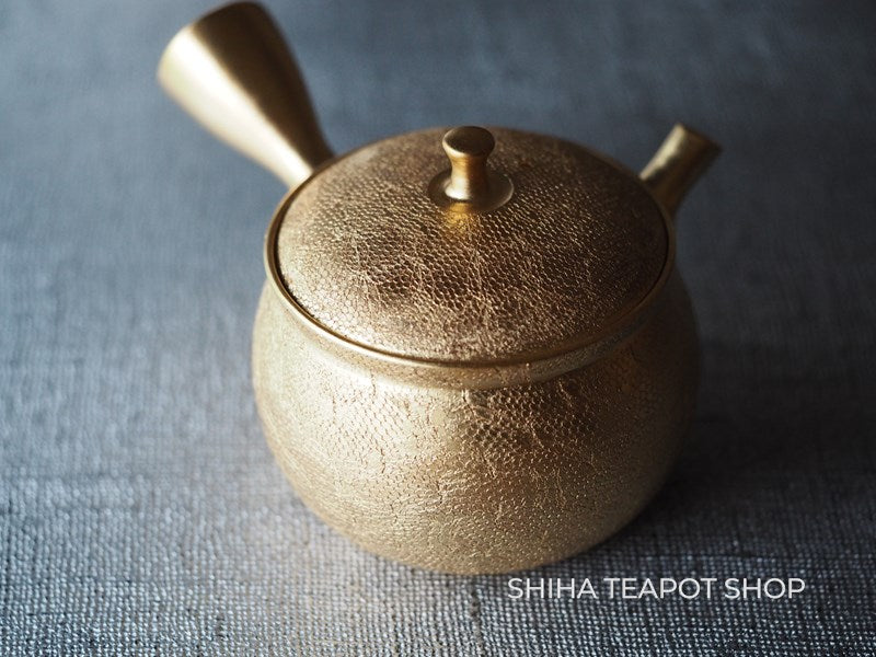 Shoryu- Umehara Shoji Gold and Mesh Kyusu Teapot SR07