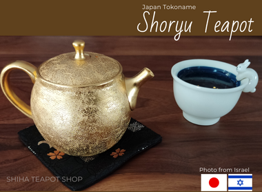 Golden Mesh Ceramic Teapot - Shoryu (From Israel)