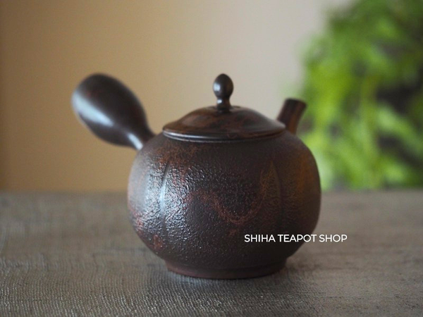 KOSHIN  Black Red Marble Seaweed Teapot (Iron Teapot texture）KS07