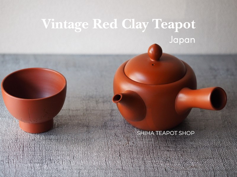 Vintage Baigetsu Silky Red Clay Kyusu Teapot　(Showa era)