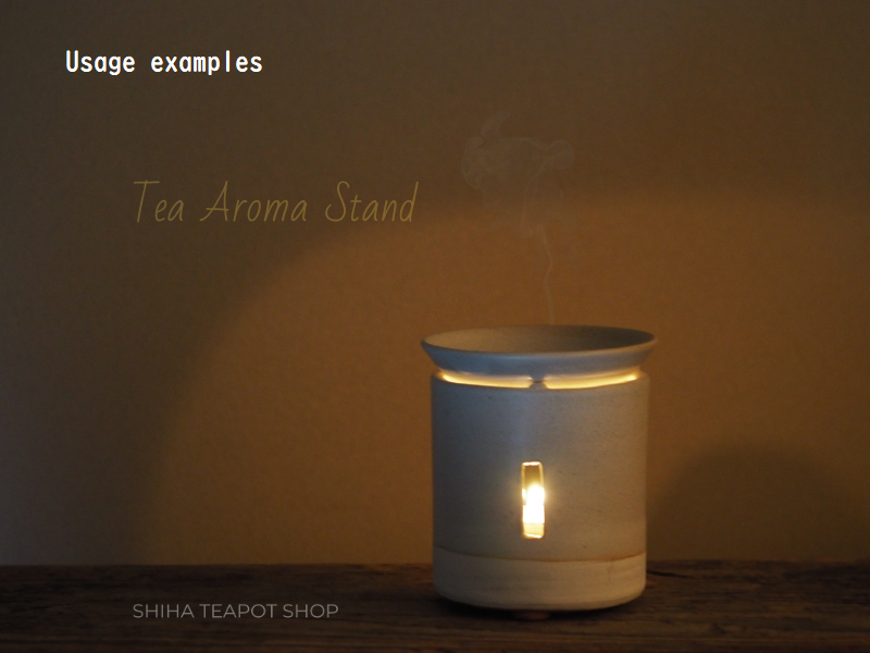 Ceramic Tea Leave Toast Aroma Stand (Incense burner) Black
