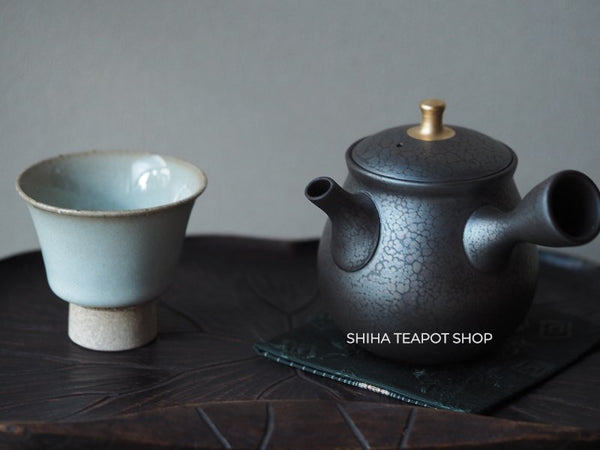 SHORYU Oil Drop Pattern Gold knob Small Teapot 昭龍油滴 SR003