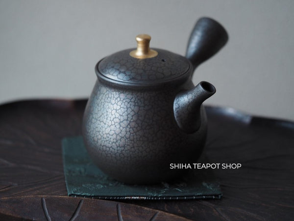SHORYU Oil Drop Pattern Gold knob Small Teapot 昭龍油滴 SR003