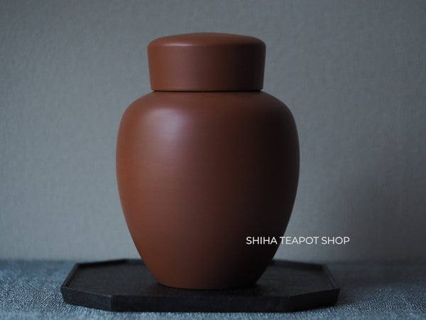 Vintage Togen Large Fine Red Caly Tea Canister 陶元 茶叶罐