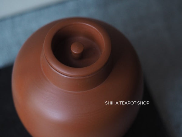 Vintage Togen Large Fine Red Caly Tea Canister 陶元 茶叶罐