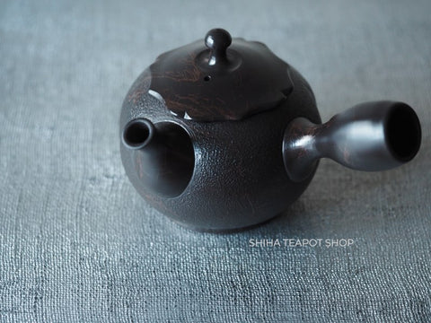 KOSHIN Black Red Marble Seaweed Persimmon Lid Teapot (Iron Teapot texture）KS66