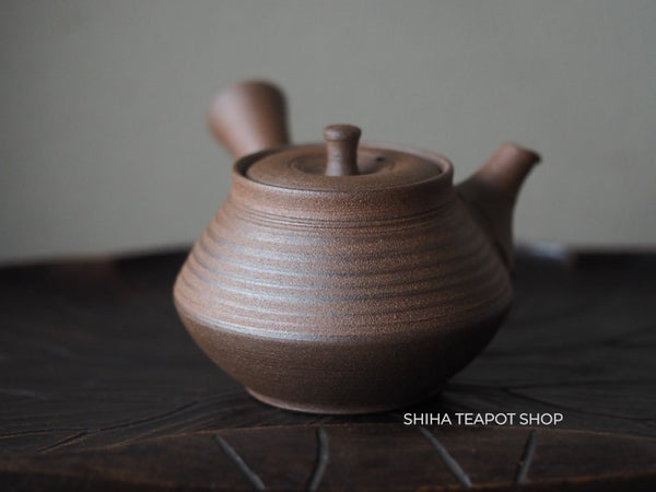 Shimizu Hokujo Reddish Brown Tokoname Small Kyusu Teapot H19