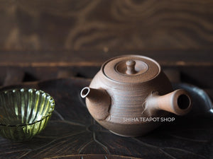 Shimizu Hokujo Reddish Brown Tokoname Kyusu Teapot H43