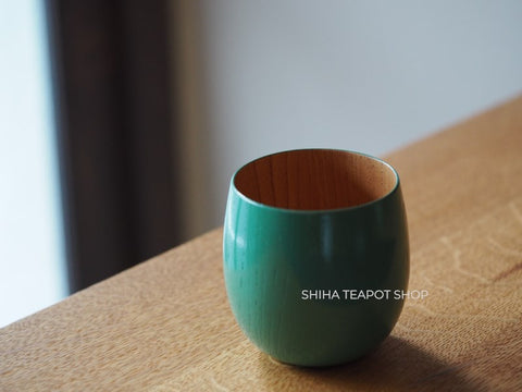 Wood Craft Cup Roly-poly Green Cup