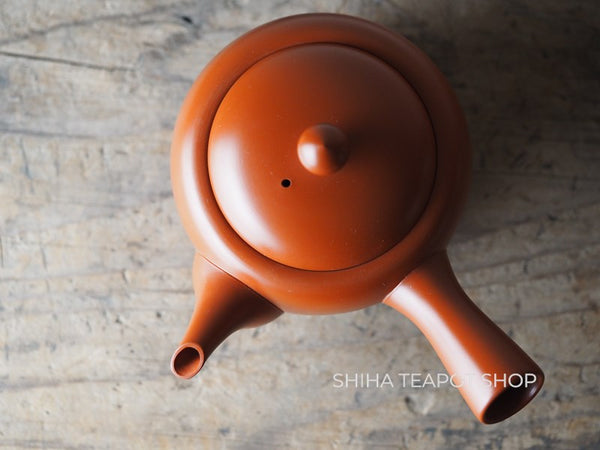Vintage Baigetsu Silky Red Clay Teapot　(Showa era)