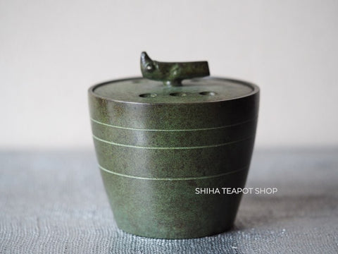 Blue Green Bronze Metal Incense Burner Aso Saburo