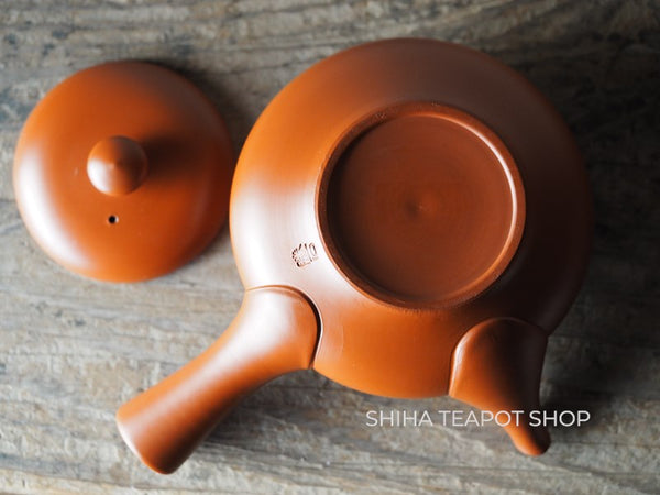 Vintage Shoseki  Silky Flat Red Clay Teapot (Showa era)