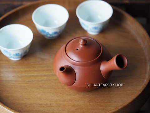 Hakusan Red Clay Kyusu Teapot 白山 HS02