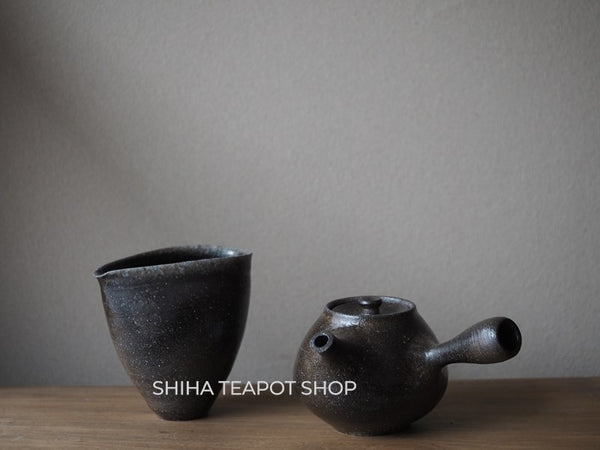 Suzu Yaki (SZ01) Woodfired Black Teapot SHINOHARA TAKASHI