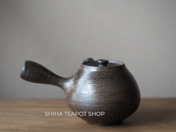 Suzu Yaki (SZ01) Woodfired Black Teapot SHINOHARA TAKASHI