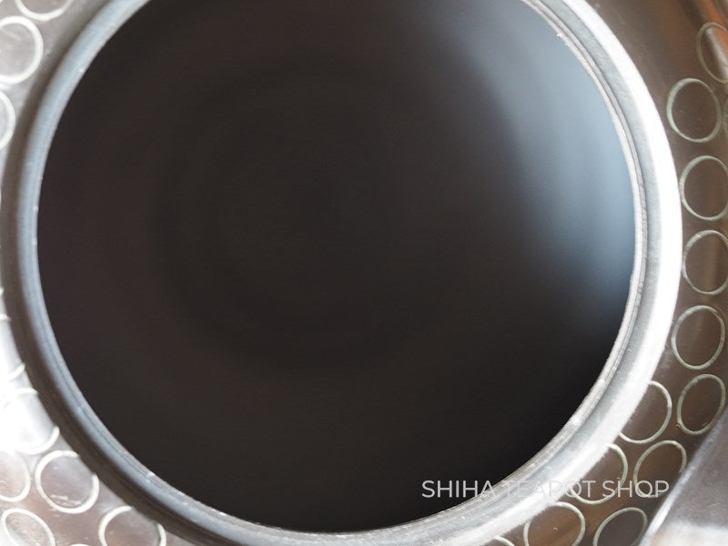【Left Hand】SHORYU  Inka stamp Black  Ceramic Kyusu Teapot (40 years ) 昭龍急須