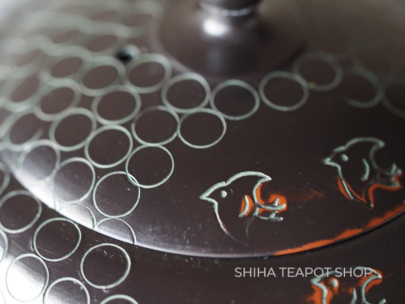 【Left Hand】SHORYU  Inka stamp Black  Ceramic Kyusu Teapot (40 years ) 昭龍急須