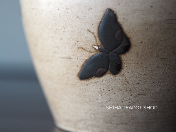 Vintage Tea Canister Butterfly Makie Kintsugi-repaired