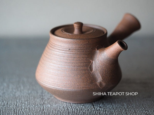 Shimizu Hokujo Reddish Brown Tokoname Small Kyusu Teapot H20