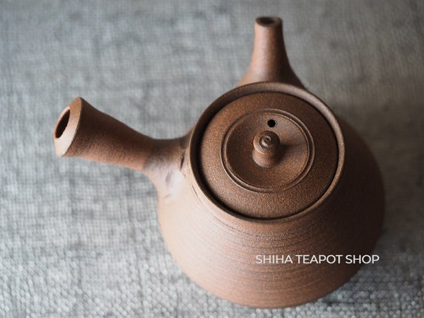 Shimizu Hokujo Reddish Brown Tokoname Small Kyusu Teapot H20