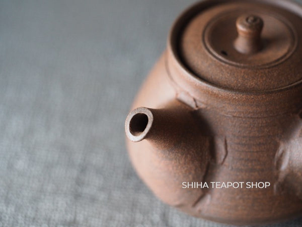 Shimizu Hokujo Reddish Brown Tokoname Small Kyusu Teapot H20