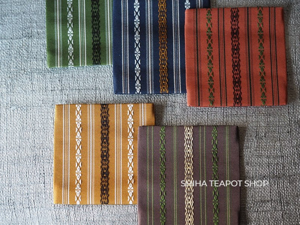 Hakata-Ori  Silk Textiles Coaster Reversible 博多織絹 5pcs (Side-order Item)