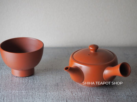 KOUHO Tokoname Vintage Red Clay Teapot (Showa era) 香畒