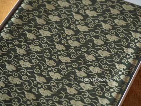 Senchado Cloth Mat / Tea Table Cloth for Tea Ceremony GreenーLucky Cloud