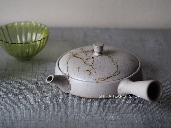 JINSHU Flat White Mogake Seaweed Tokoname Kyusu 甚秋藻掛 JN71