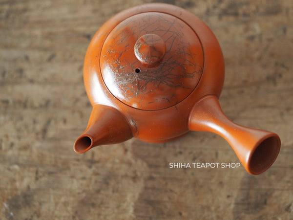 Souseki Red Clay Small Mogake High Body Kyusu Teapot