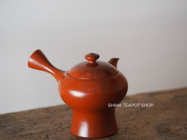 Souseki Red Clay Small Mogake High Body Kyusu Teapot