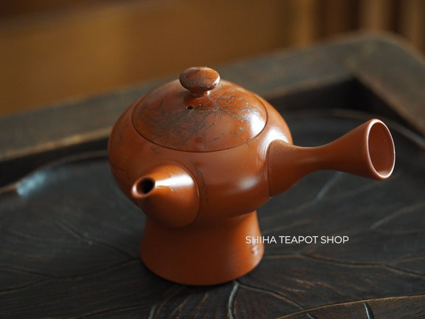 Souseki Red Clay Small Mogake High Body Kyusu Teapot