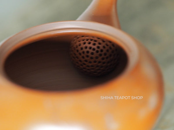Souseki Red Clay Small Mogake High Body Kyusu Teapot