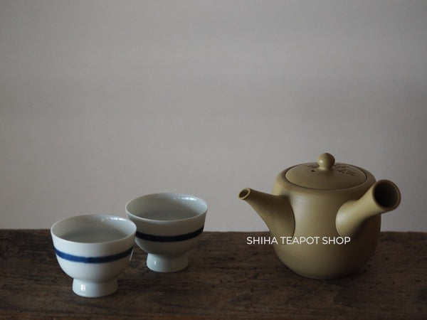 Vintage YUSEN, I  Kyusu Teapot White Clay Crab 50 years  Japan 初代友仙