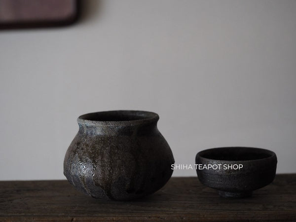 Wood Fired SUZUyaki Vase  Shinohara Takashi  First Firing 珠洲柴焼 SZ606