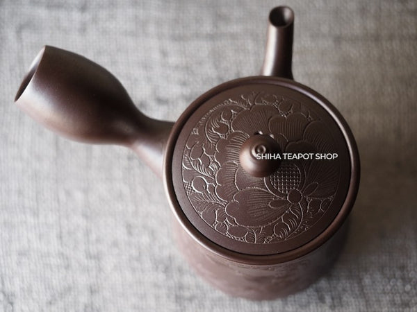 Vintage BANKO Purple Clay SHOJI Carving Art Teapot SJ08
