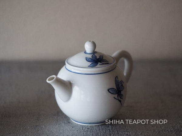 Kato Seisho Blue & White Orchid Porcelain Teapot & Yuzamashi  清昌茶具套 SS12