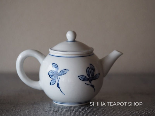 Kato Seisho Blue & White Orchid Porcelain Teapot & Yuzamashi  清昌茶具套 SS12