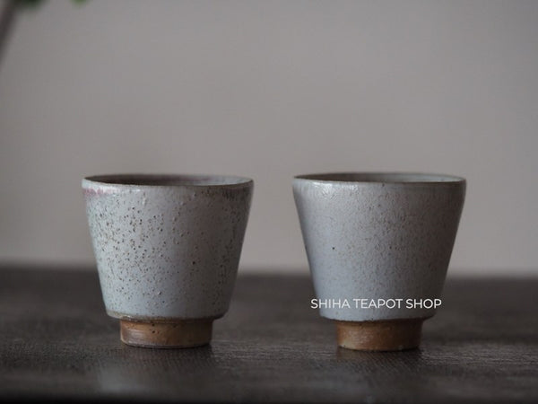 Tokoname Sou Yamada Wood fired White Shell Teapot + 2 cups 山田想 YS11-2