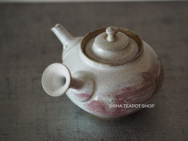 Tokoname Sou Yamada Wood fired White Shell Kyusu Teapot 山田想 YS57