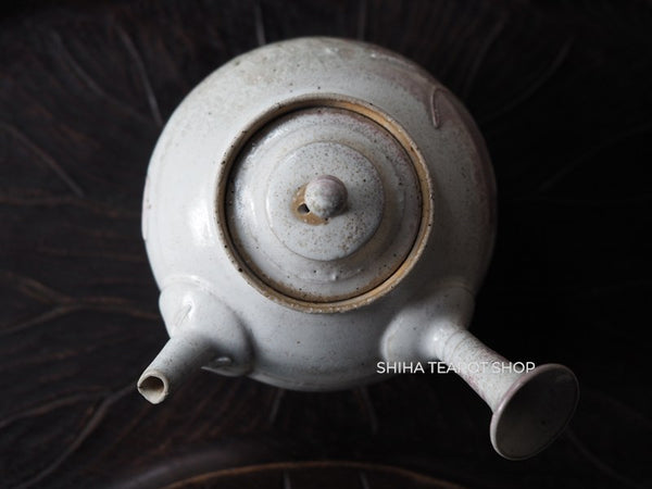 Tokoname Sou Yamada Wood fired White Shell Kyusu Teapot 山田想 YS57