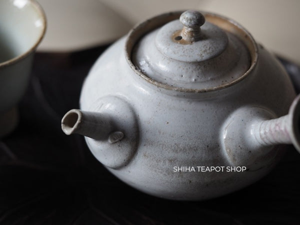 Tokoname Sou Yamada Wood fired White Shell Kyusu Teapot 山田想 YS57