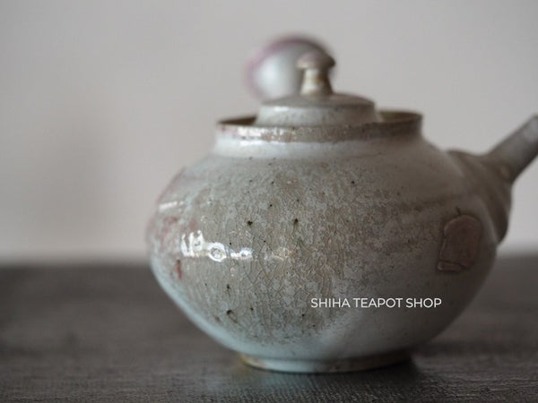Tokoname Sou Yamada Wood fired White Shell Kyusu Teapot 山田想 YS57