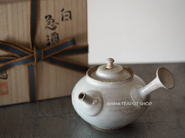Tokoname Sou Yamada Wood fired White Shell Kyusu Teapot 山田想 YS57