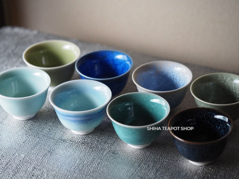 Japan Arita Porcelain 16 Small Tea Cups Set Box 有田16色杯(A1)