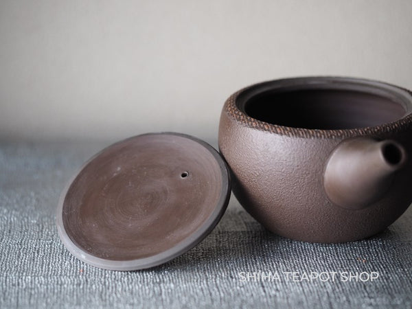 Tokoname SHUHO Iron-textured Black Clay Teapot Kyusu 秋峰 SH03