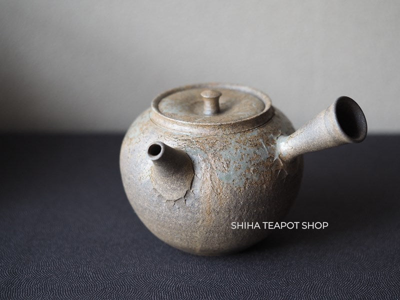YOKEI MIZUNO YK47 Nanban Hidasuki Mogake Seaweed Tokoname Kyusu Teapot  水野陽景藻掛