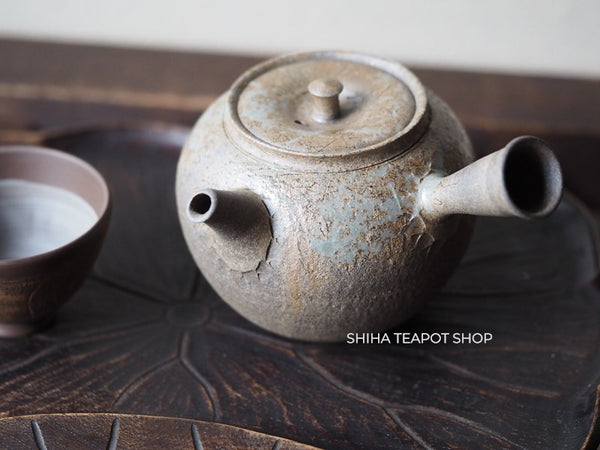 YOKEI MIZUNO YK47 Nanban Hidasuki Mogake Seaweed Tokoname Kyusu Teapot  水野陽景藻掛